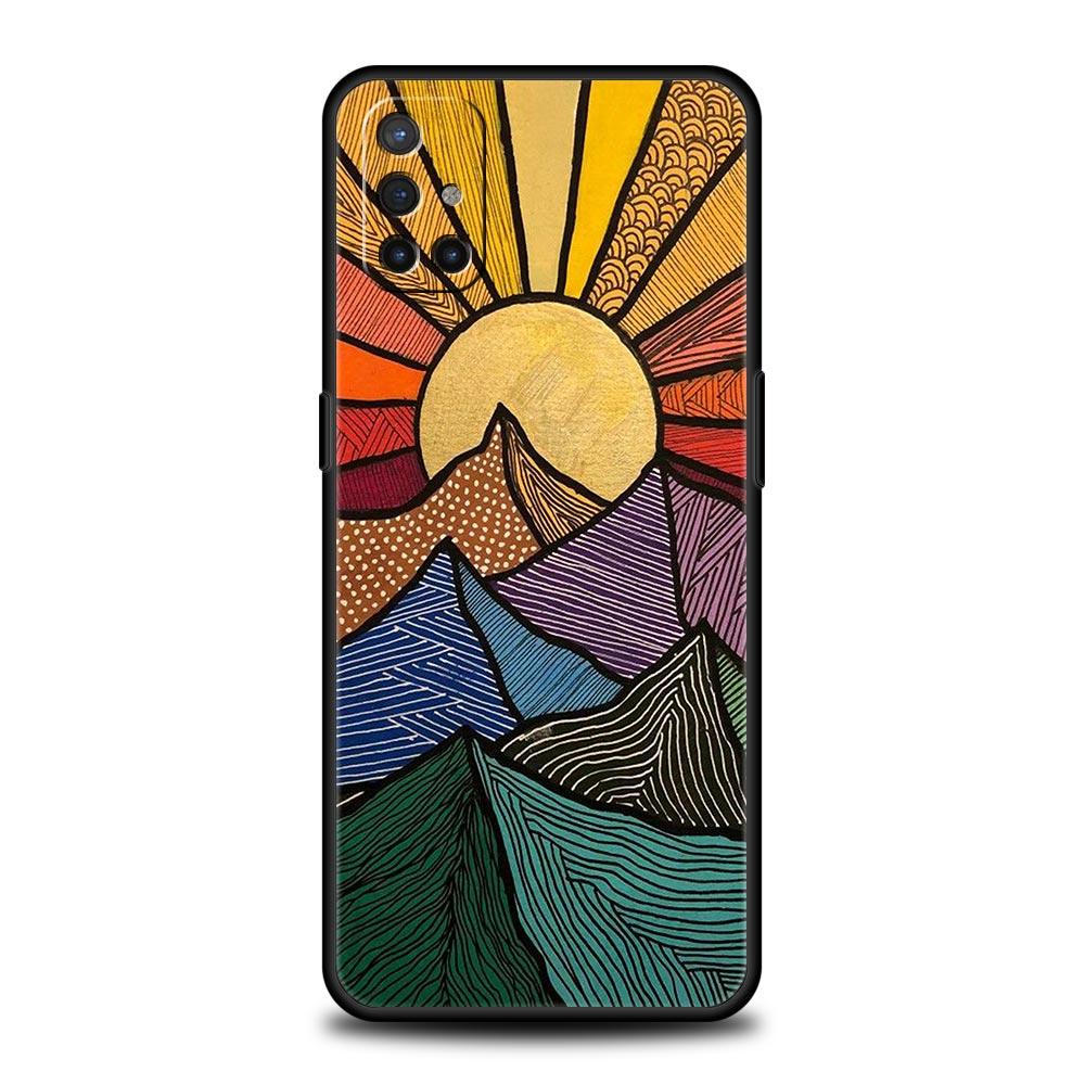 Mountain Sunrise Line Case For OnePlus 15 13 12 11 10 9 8 15T 13T 10T 7T Pro 13R 12R 9RT 8T Nord 4 N10 2T CE 2 3 5G Cover