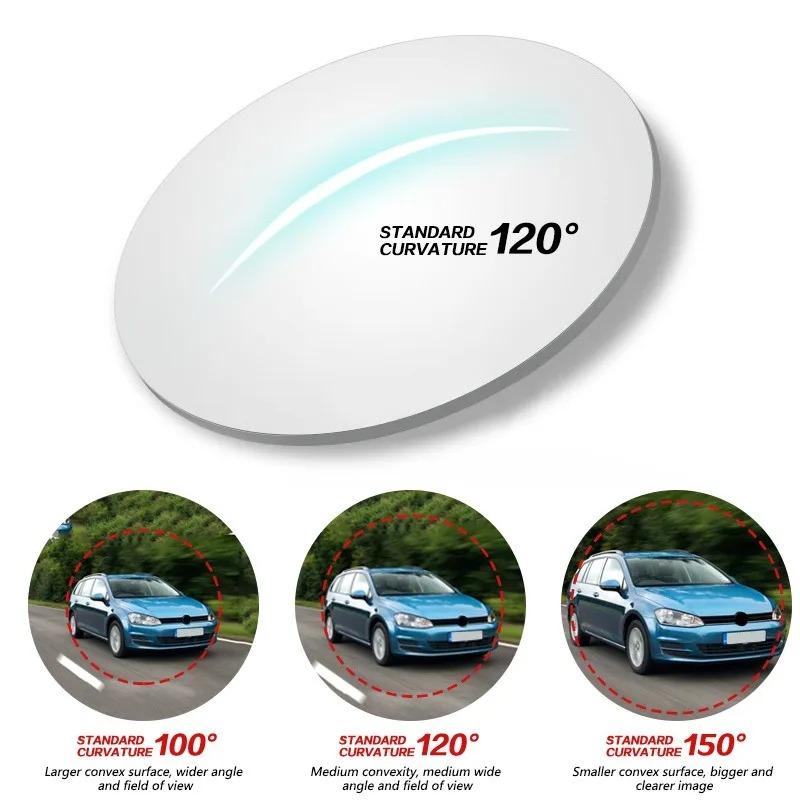 Frameless Car Round Blind Spot Mirrors 360° Adjustable Convex Rearview Mirrors for Eliminating Blind Spots Parking Assistance