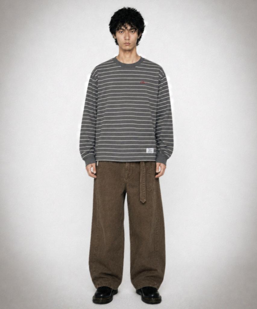 STIGMA Stripe Long Sleeves Gray
