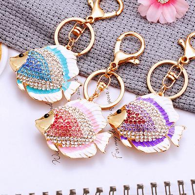 New Fashion Flatfish Car Keychains Pendants Home Decorations Handmade Animal Fish Crafts Bag Charm