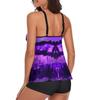 Women's Two Piece Tankini Swimsuit Set Printed Sleeveless Top with Adjustable Straps and Matching Shorts Swimwear Beachwear Summer Outfit