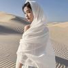 Sun Protection Female Beach Shawl Pure Color Plus Size Hijab Fashion Women Plain Scarf