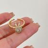 Zirconia Rabbit Anxiety Rings Rotatable Rings Adjustable Calming Worry Rings