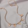 Inlaid Rhinestone Butterfly Pendant Necklace