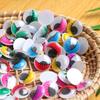100Pcs/Bag 7/8/10/12/15/18/20MM Colorful Round Wiggling Moving Eyes Plush Panda Eye 3D Dolls Accessories DIY Dolls Materials