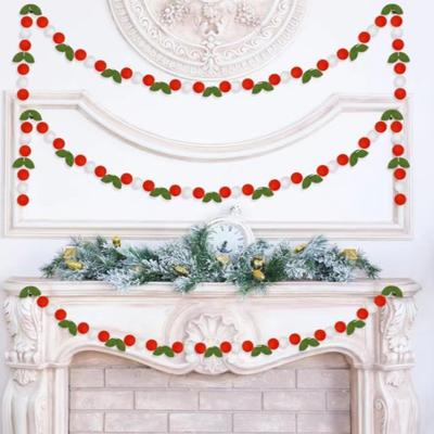 New Year Gift Crafts Christmas Hanging Party Supplies DIY Felt Ball Garland Toy Wall Hanging Room