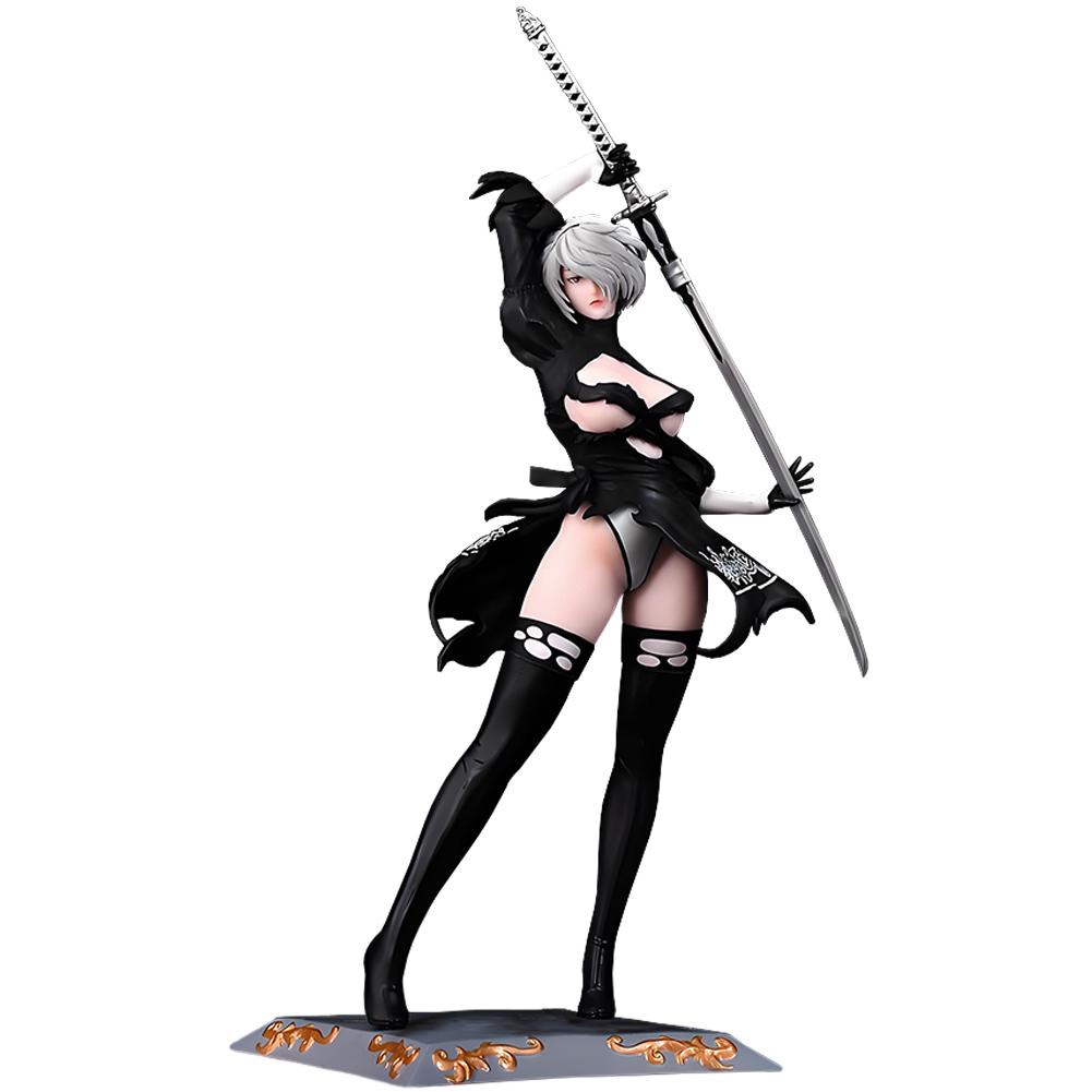 Anime NieR Figure No.2 Type B Action Figure PVC 2B Model 2Byorha Figurine 2Bautomata Look Up Figure Desktop Ornaments Gifts