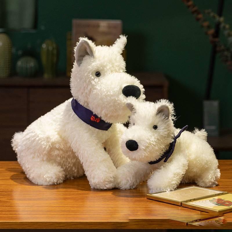 Cute West Highland White Terrier Plush Doll Fluffy Stuffed Animal Ideal For Birthdays And Special Occasions