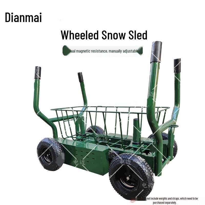 Dianmai 50KG Dual Magnetic Resistance Wheeled Fitness Sled