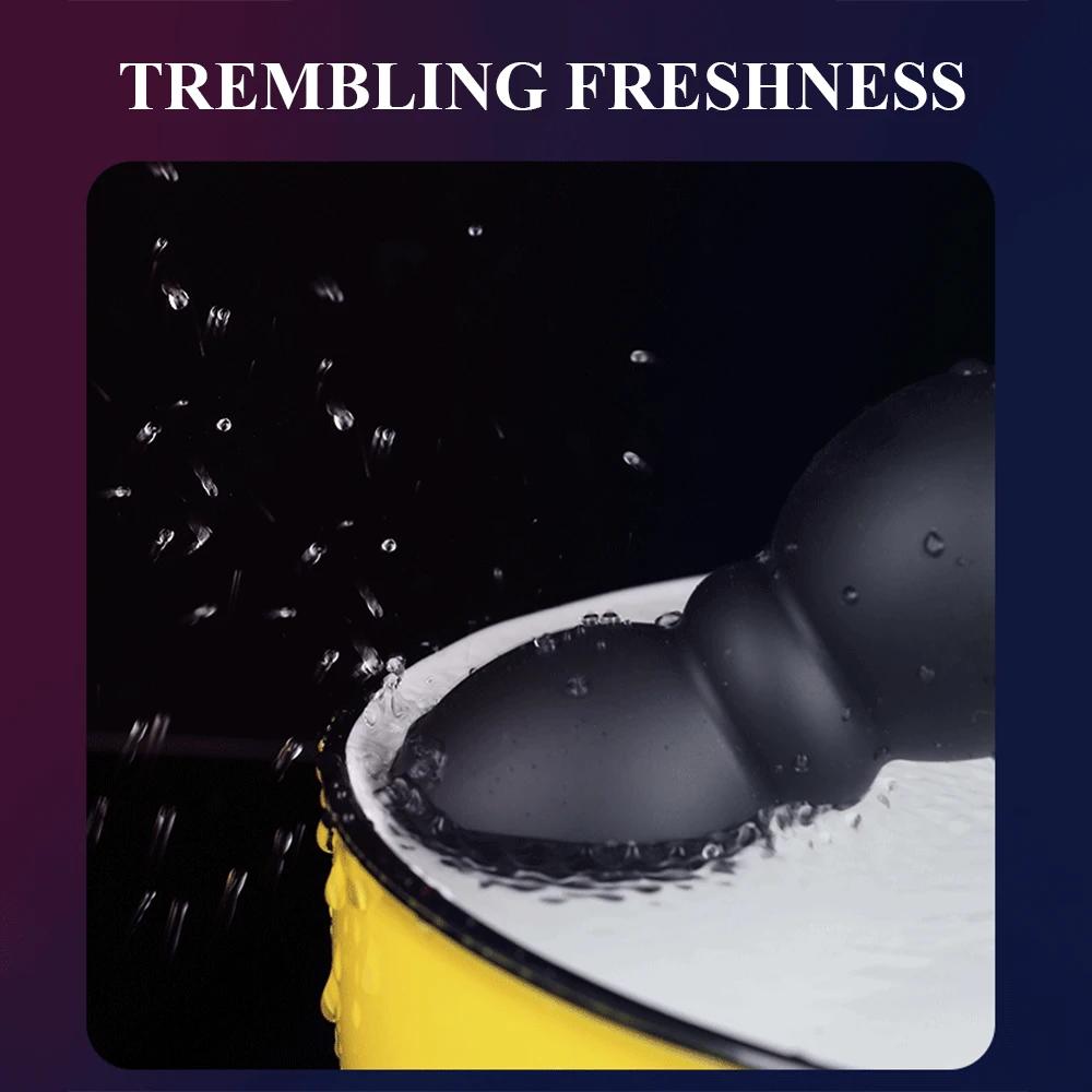 Wireless Telescopic Prostate Massager for Men Anal Dildo Vibrator Cock Lock Male Masturbator Buttplug Adults Sex Toys for Women