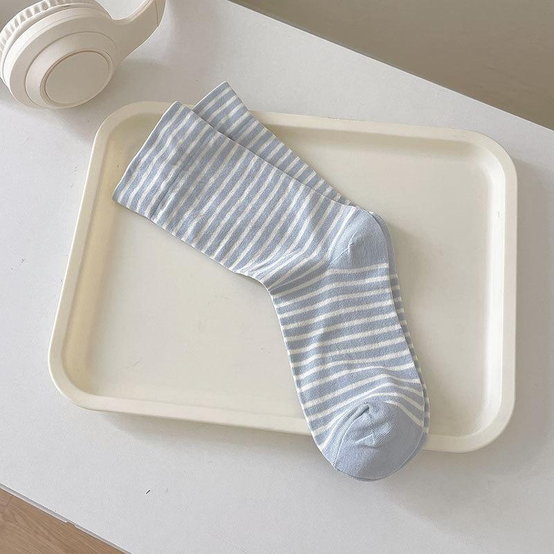 Striped Mid-calf Vintage Old Man Mid-calf Socks Wide Opening Not Tight Maternity Postpartum Post-natal Stockings for Women Extra Large Loose Socks