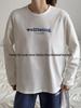 100% Cotton Long Sleeve Letter Print T-Shirt - Autumn European & American Style, New Loose Fit, Comfortable & Simple.