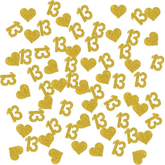 INNORU Number 20 Confetti Gold Glitter, Happy 20th Birthday Table Confetti, Twenty Years Paper Scatter, 20th Anniversary Cheers To 20 Years Party