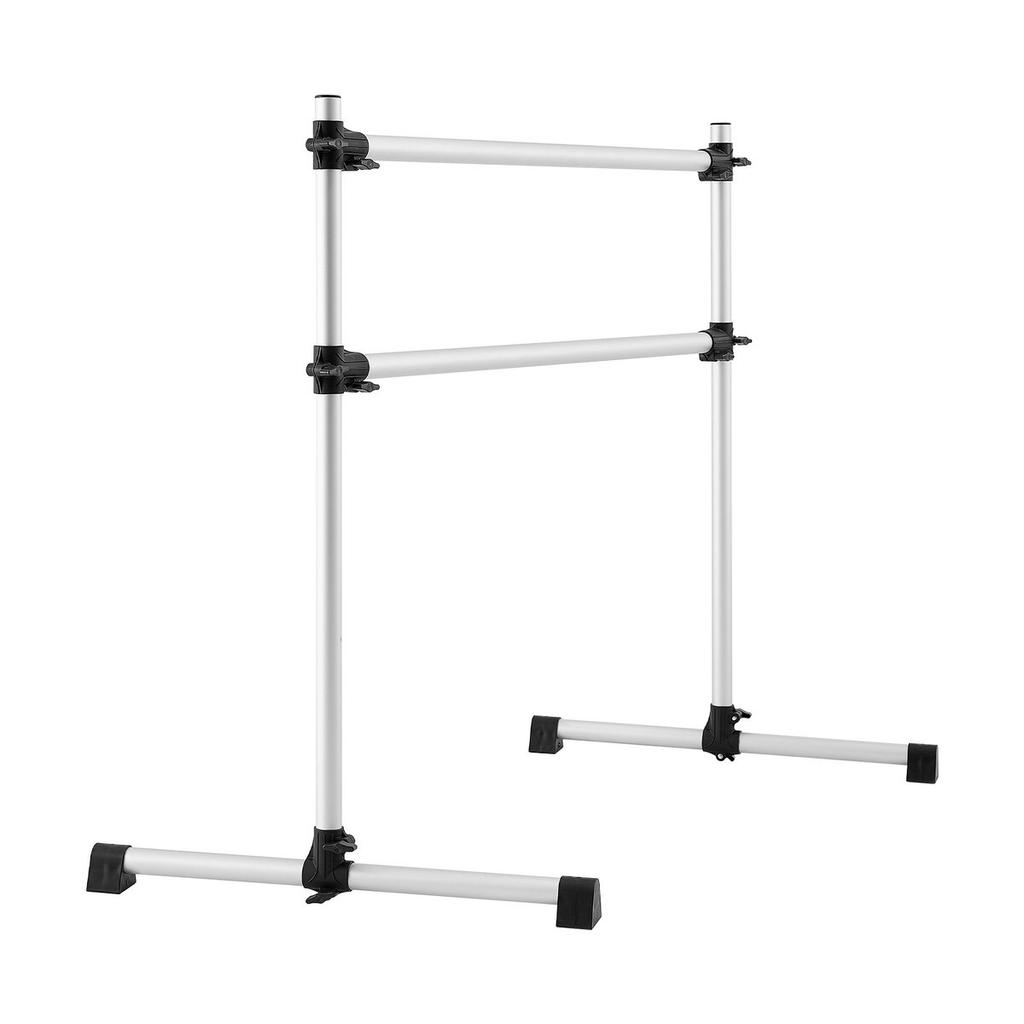 Ballet Barre, Aluminum Double Barre Bar for Home, Freestanding Portable Ballet Stretching Dance Bars, Height Adjustable Anti-Wobble Fitness Studio