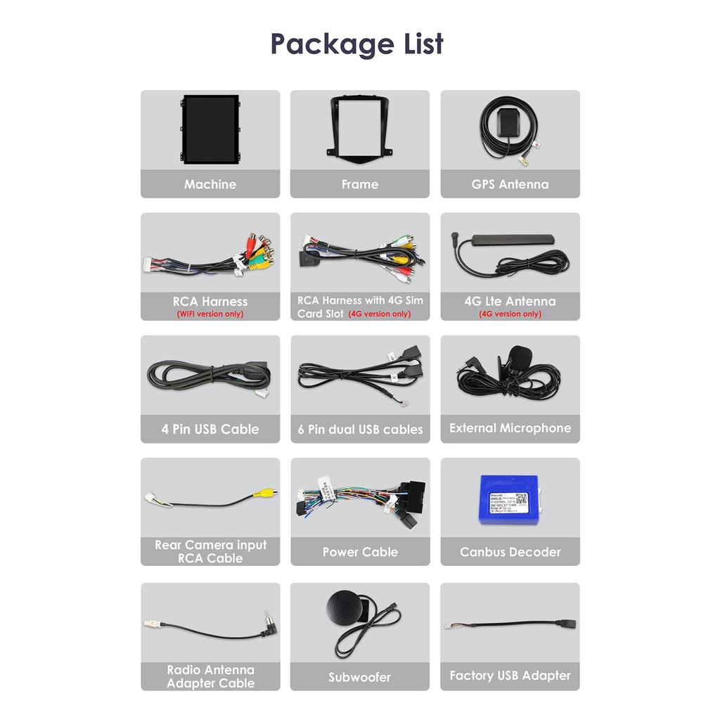 OSSURET Carplay 4G-LTE 7862 DSP 9.7'' 2 Din Android Car Radio for Chevrolet Cruze J300 2008 2009 2010 2011 2012 Intelligent Multimedia Video GPS RDS