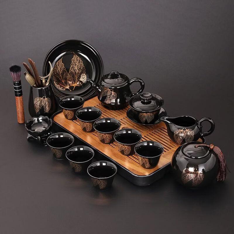 Handun Black Glazed Jianzhan Ceramic Tea Set