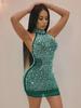 European-American Fashion Halter Neck Diamond Party Dress - Sexy, Tight, New Arrival