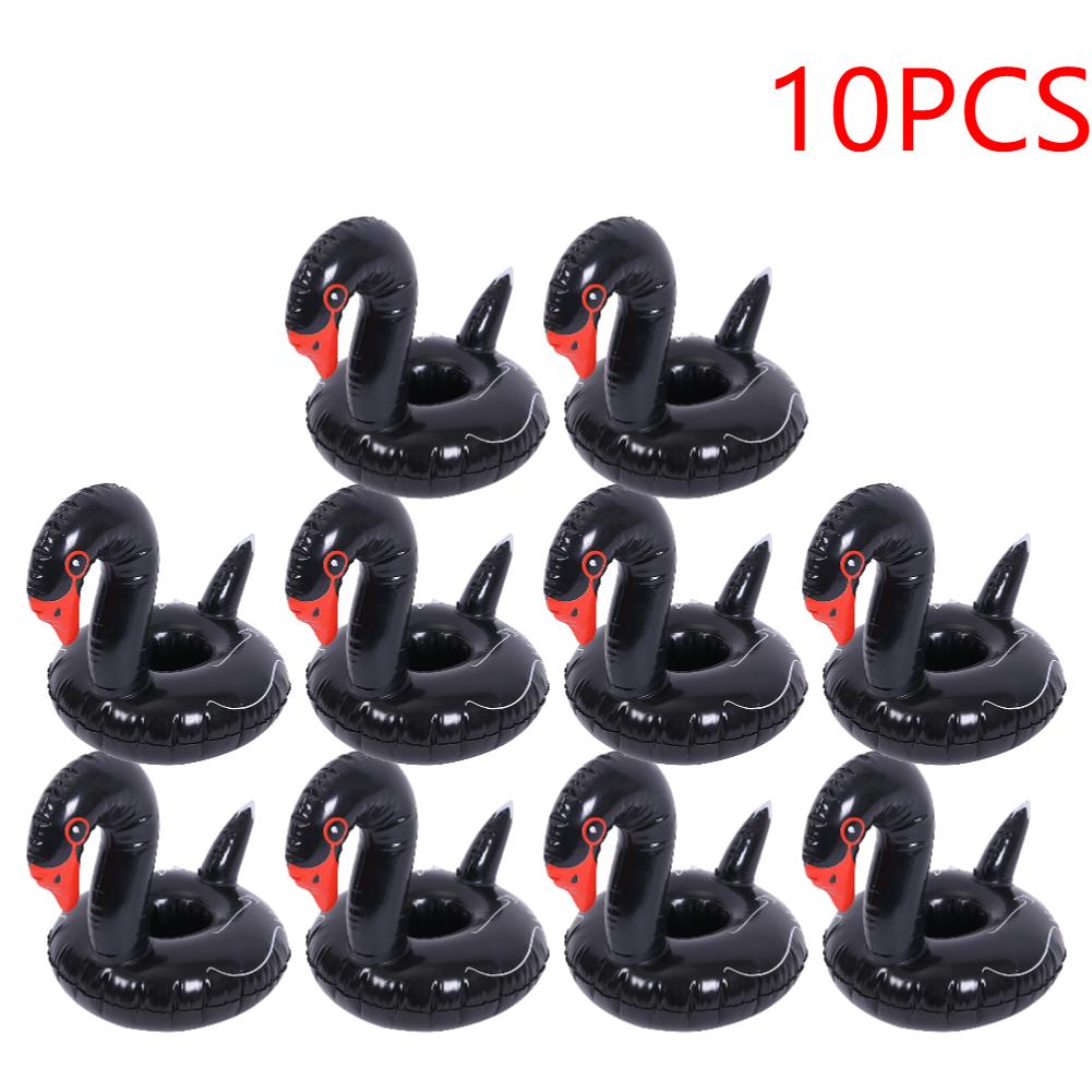 5-20PCS Swan Beverage Glass Holder PVC Cartoon Swan Cup Cushion Portable Water Inflatable Coasters for Holiday Birthday Party