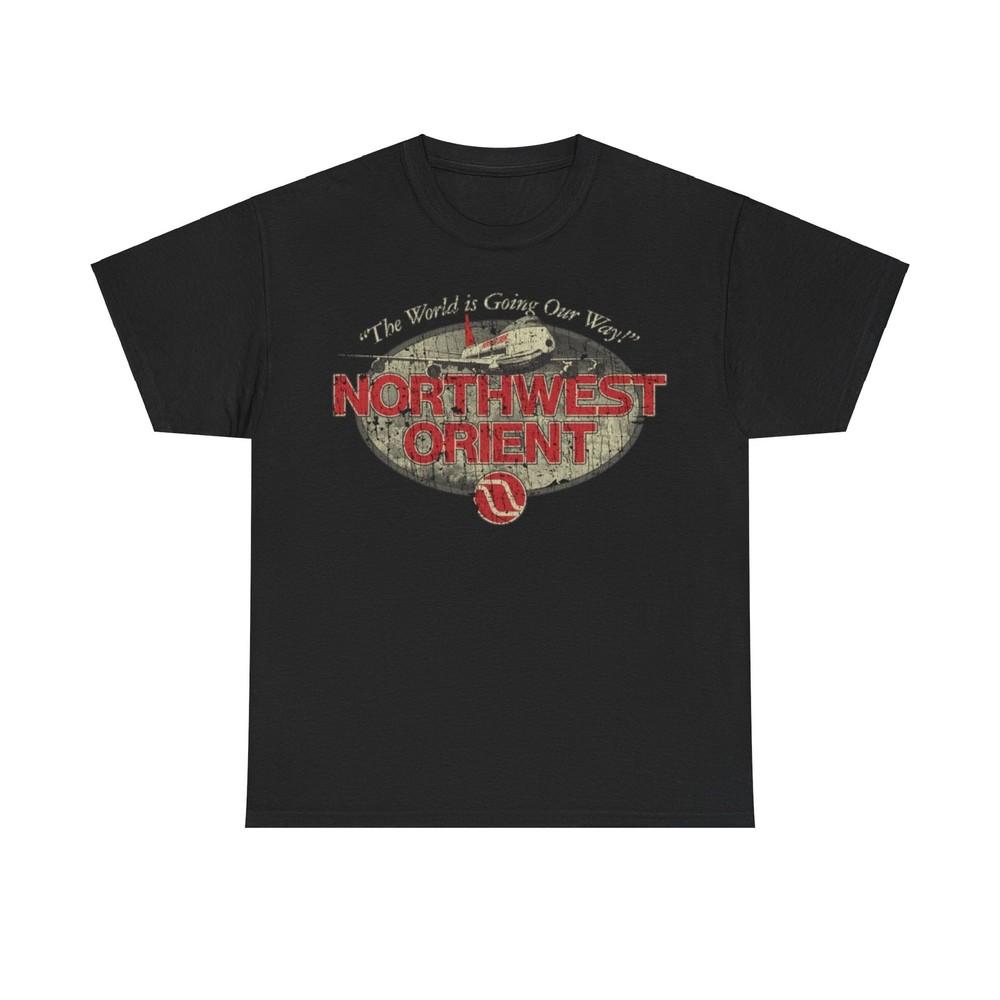 Northwest Orient Airlines 1969 Distressed Print T-shirt Unisex T-Shirt S