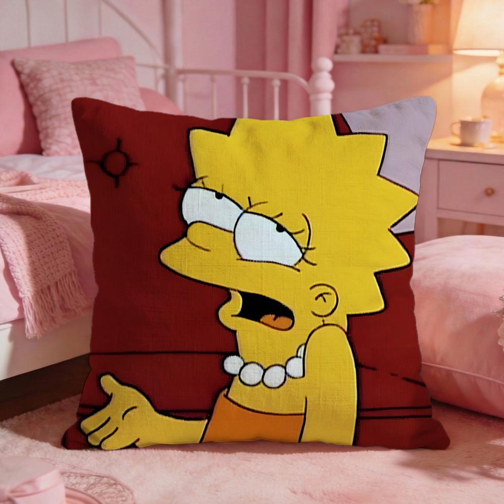 The SSimpsonss Funny Anime Cushion Cover Premium Comfort Reversible Pillow Cove Two In One Design For Any Room  Car Interior