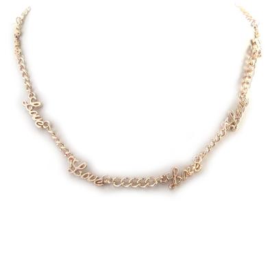 [M8129] - Rose Gold 'Love' Designer Necklace