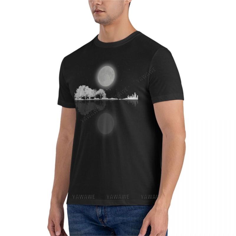 Nature Guitar Night Classic T-Shirt Short Sleeve Tee Men Boys T Shirts Boys Animal Print Shirt T Shirt Men
