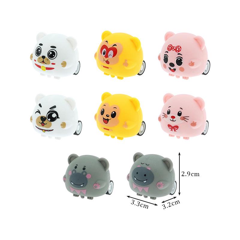 Cartoon Animal Pull-Back Toy Cars for Kids