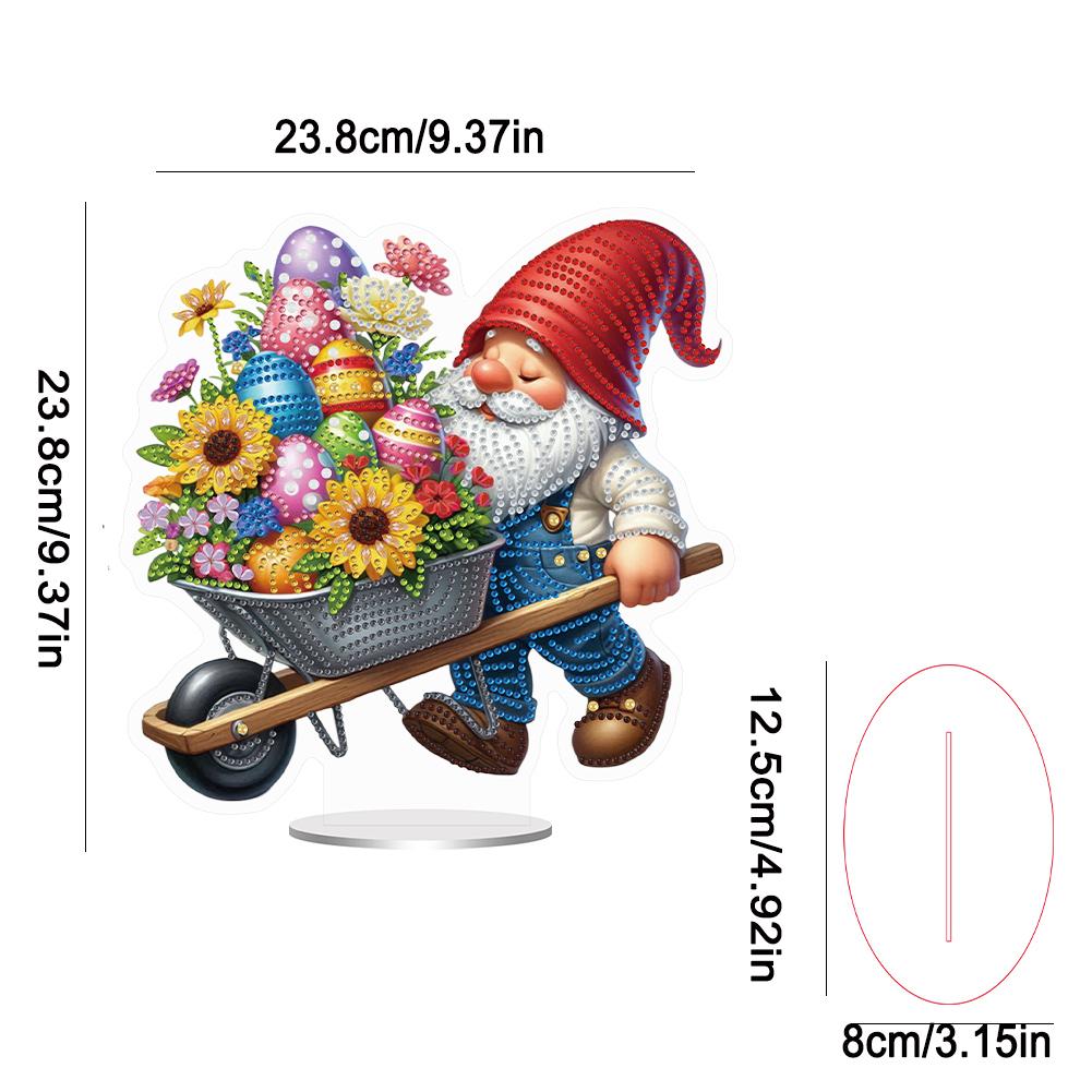 5D DIY Diamond Painting Desktop Ornaments Kits Easter Special Shaped Diamond Painting Desktop Decoration for Home Office Desktop