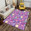 Colorful Flamingo Print Carpet with Flowers and Rainbow Design Suitable for Use As an Anti-slip for Living Room Bedroom Sofas