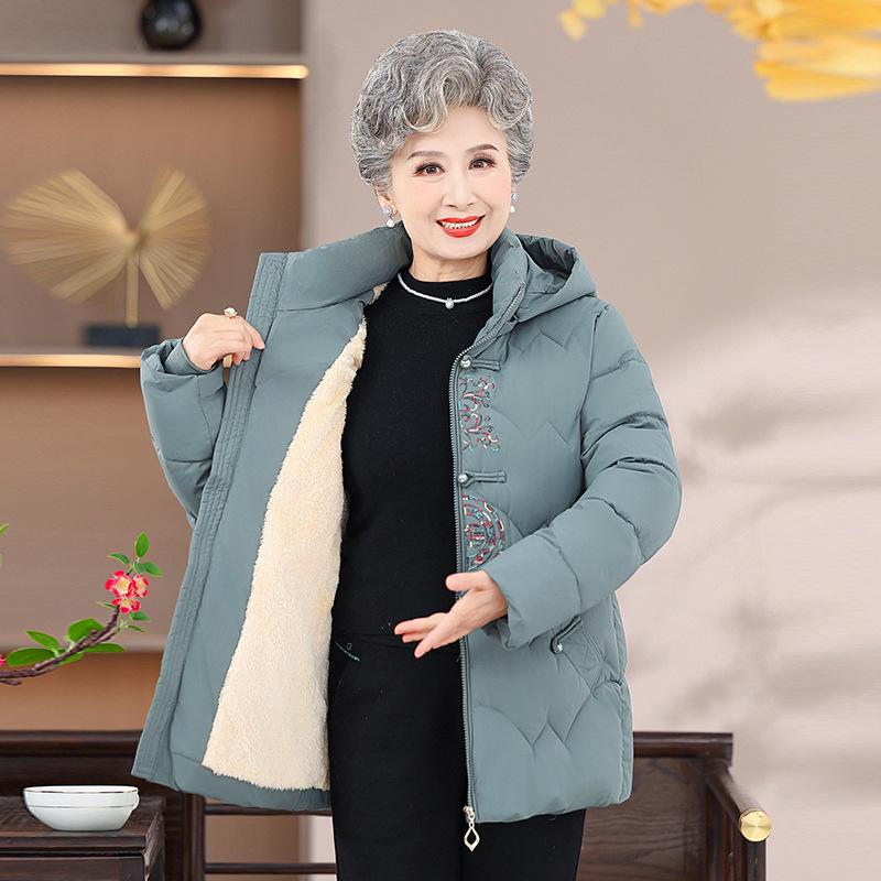 Cozy Chinese-Style Cotton Jacket for Middle-Aged & Elderly Women - Autumn/Winter Edition