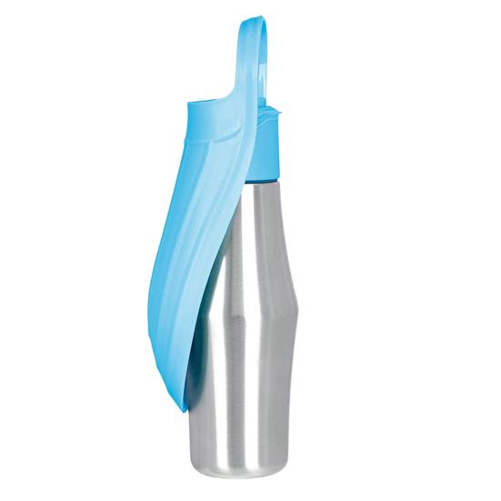 750ML Portable Dog Water Bottle, Leak-Proof Stainless Steel Water Bowl for Dog Cats, Large Capacity Outdoor Travel Pet Water Dispenser