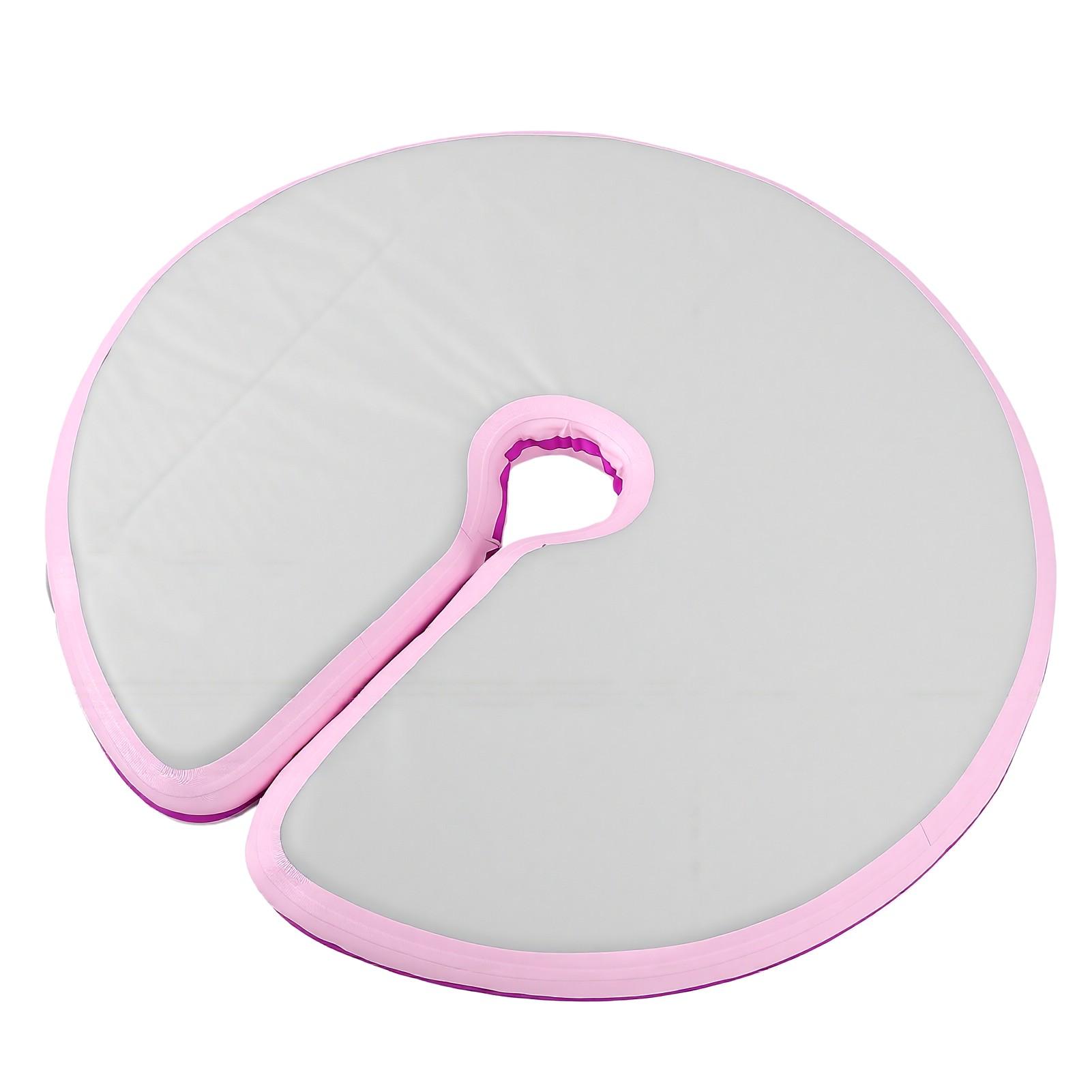 Opblaasbare Ronde Mat voor Pole Dance Opblaasbare Ronde Mat voor Dansoefeningen met Antislip PVC Dikke Vulling voor Thuis Gym Studio white