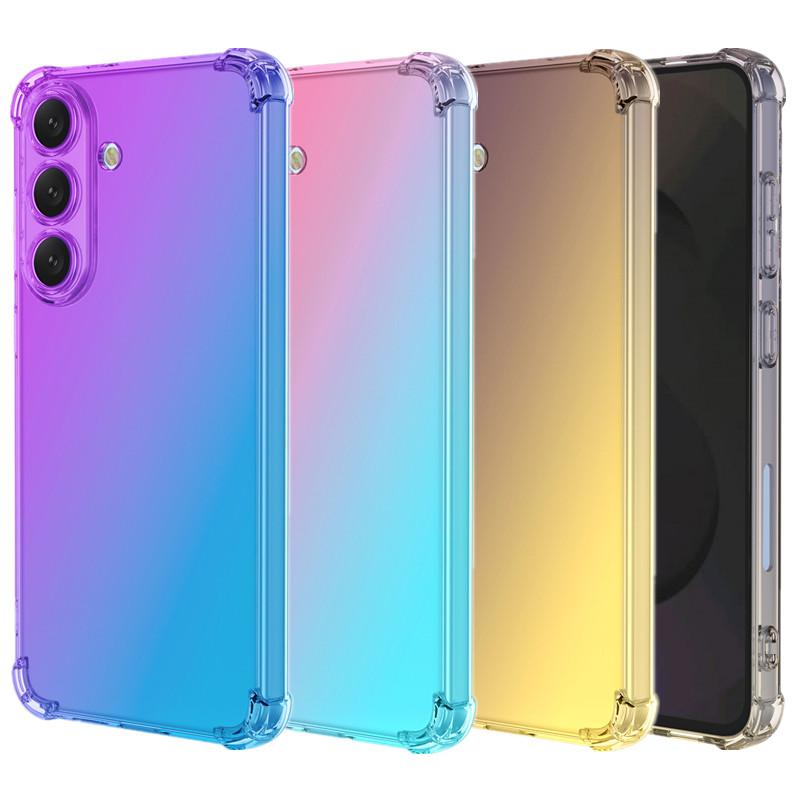 Four-corners Shockproof Gradient TPU Case for Samsung Galaxy S26 S2 FE Edge S2 Ultra Plus S2+ Protective Cover Frame Fundas
