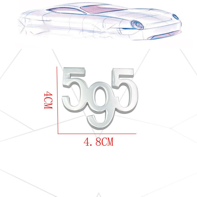1 stk 3D Metall Esseesse Bilklistremerke Sinklegering Bilkarosseri Side Bak Bagasjerom Emblemer 695 595 Esseesse Logo For 500 695 595 Esseesse Auto Tilbehør