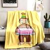 Curious George Theme Blanket Suitable For The Sofa Camping And Travel Made Of Soft Flannel Material An Ideal Gift For Occasions Such As Birthday