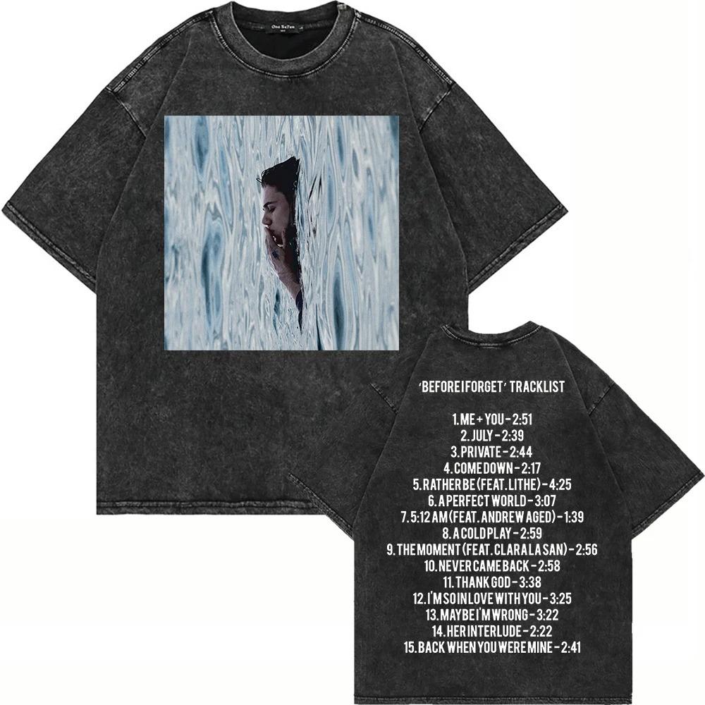 

Постирал The Kid LAROI Before I Forget Футболка с коротким рукавом с круглым вырезом Y2k Мужская Женская Одежда Новинка Топ Camisetas S