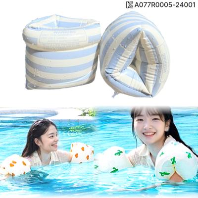 KC-zertifizierte Erwachsenen-Armröhre Armröhre Armring Unterarm Wasserspiel-Sicherheitsausrüstung Jugend, blauer Streifen, 1 Satz, koreanische Wasserspaßartikel