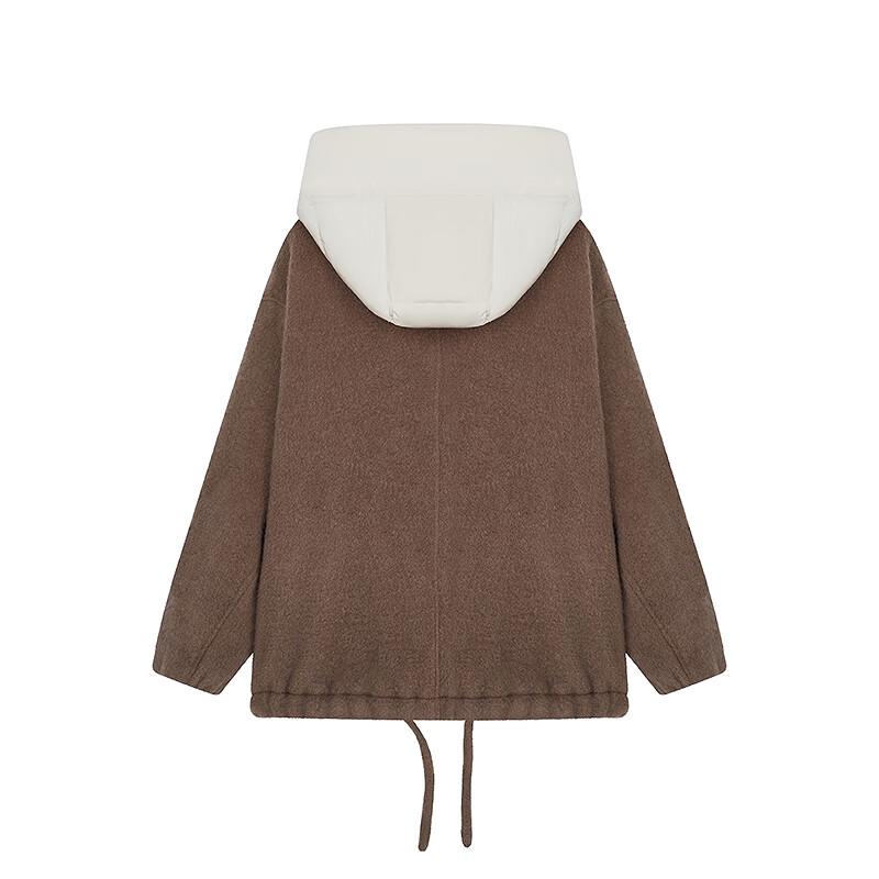 Teenie Weenie Women's Detachable Hood Wool Blend Coat