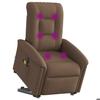 VidaXL Fauteuil inclinable de massage électrique Marron Tissu, fauteuil de massage électrique, fauteuil de massage, chaise 3303288