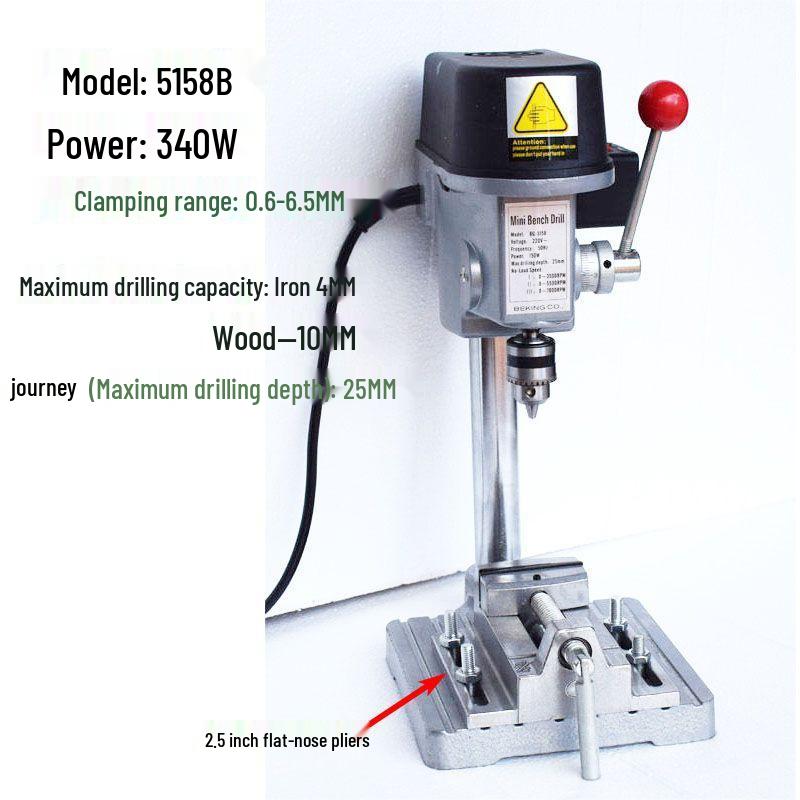 Portable Precision Mini Drill Machine with All-Copper Motor and Drill Bits