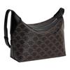 Celine Triomphe Logo Print Design Calfskin Shoulder Bag Women Shoulder Bag Black 122332GUK
