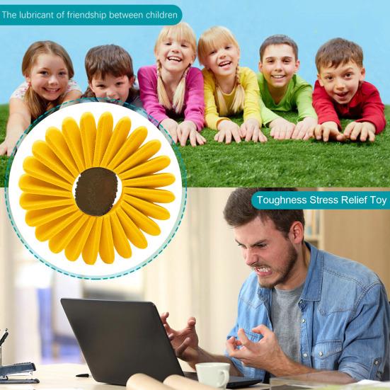 Flower Fidget Spinner 3D Printed Spring Flower Fidget Toy Stress-Relief Flower Spinner
