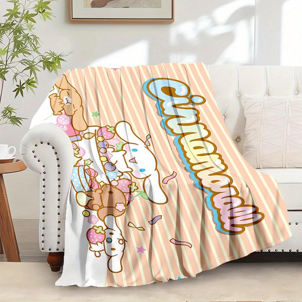 

1pc Cinnamoroll, Cute, DessertDigital Print Flannel Throw Blanket, Super Soft Plush Fleece Bedspread, Multipurpose All-Season Hypoallergenic 130x150cm