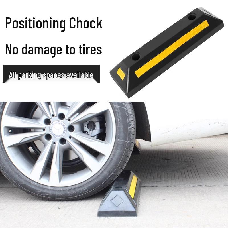 Rubber Parking Wheel Stopper: Anti-Collision PVC Wheel Limiter for Garages