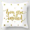 Nordic Style Modern Gold Pillowcase Home Pillow Light Luxury Sofa Pillow Cushion Cover