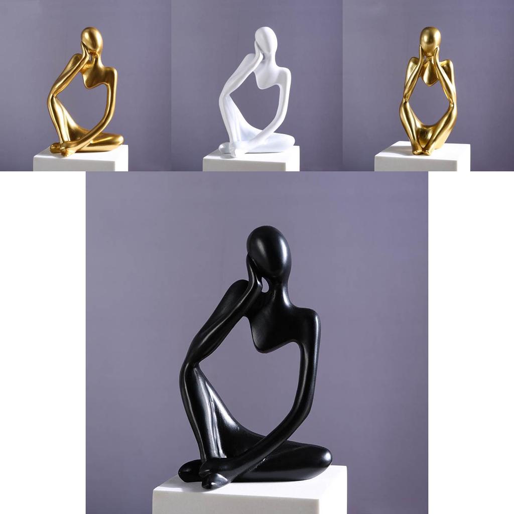 Resin Thinker Sculpture Statue Figurine Modern Abstract Home Decor Gift