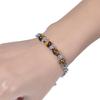 Noter Men Bracelet Stainless Steel Adjustable Chain Link Braslet Natural Tiger Eyes Lava Rock Stone Braclet Gifts For Boyfriend