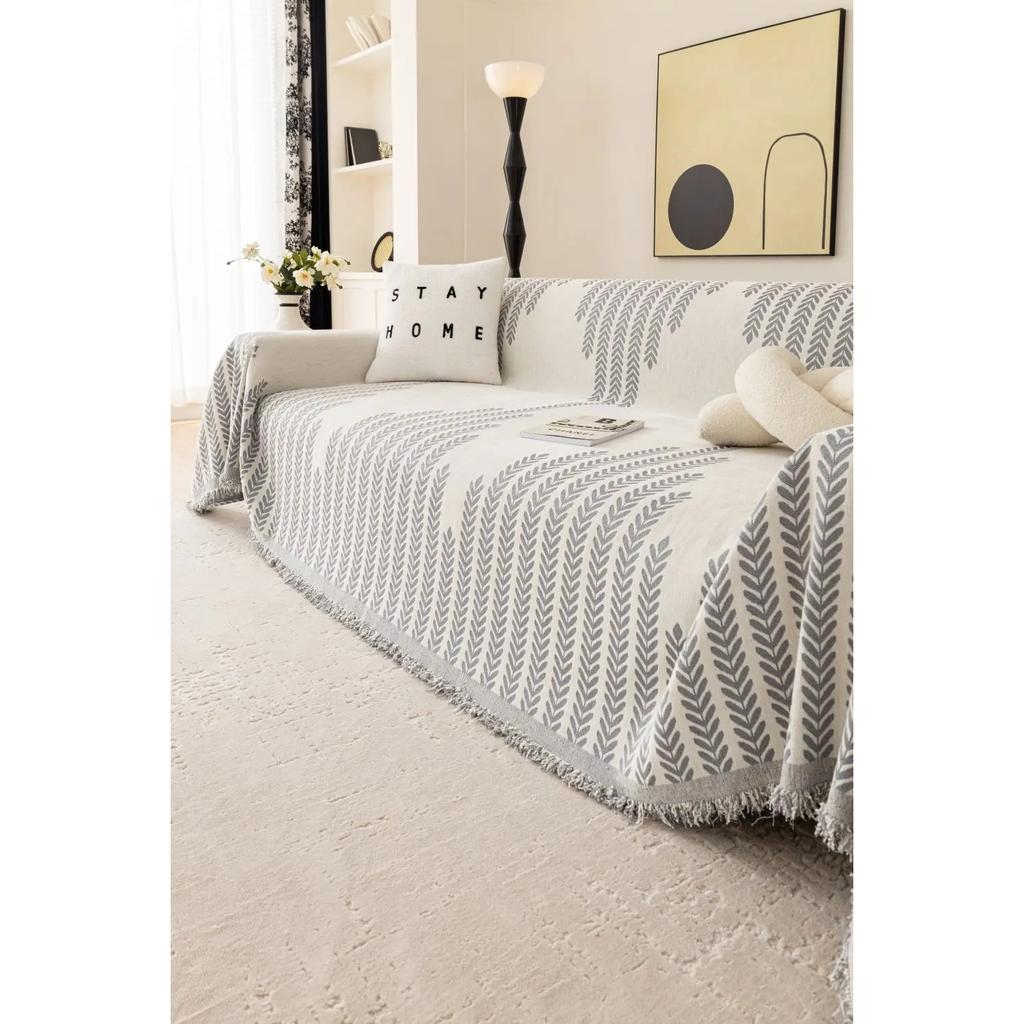 Summer Camping Picnic Wicker Blanket Cover Sense Of Ice  Chenille Sofa Cover Throw Blankets Living Room Couple Position
