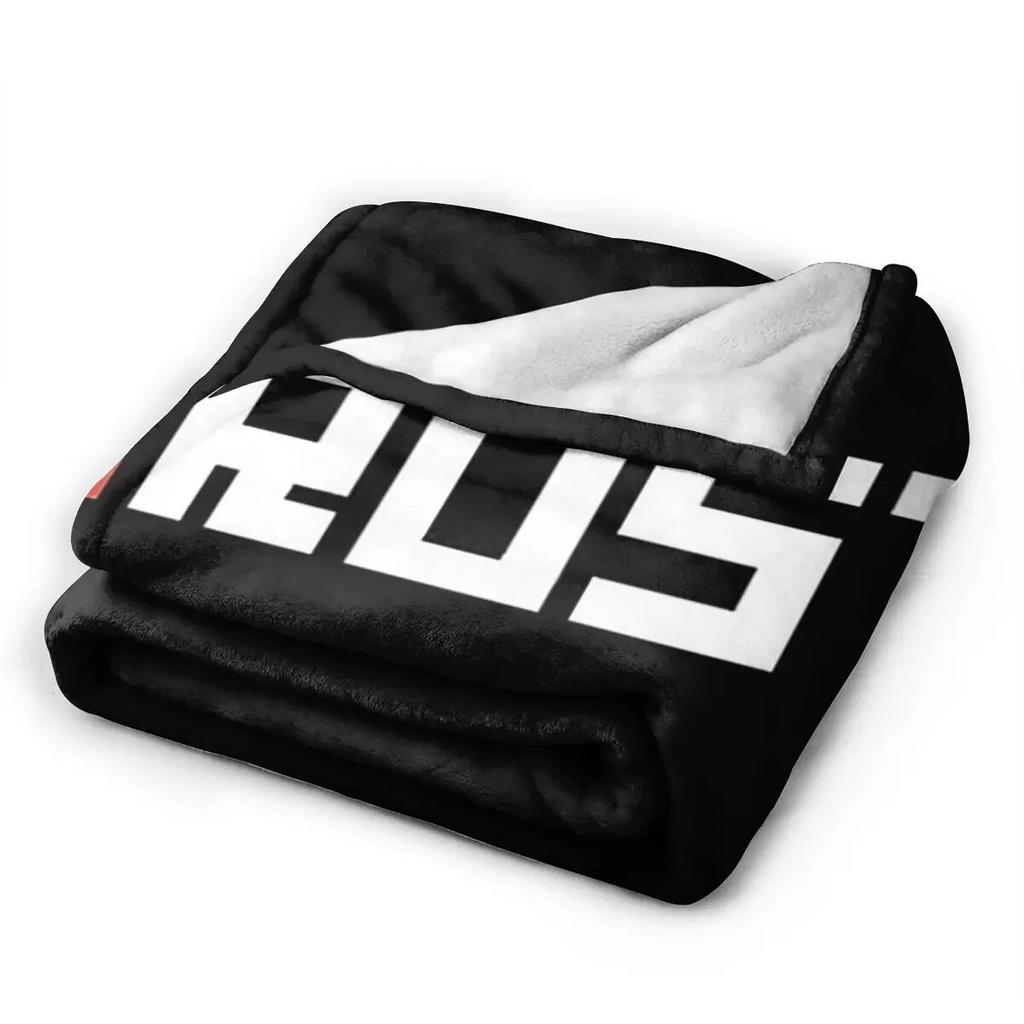 Rust Game Logo Blanket Soft Warm Flannel Throw Blanket Cover for Bed Living Room Picnic Travel Home Couch
