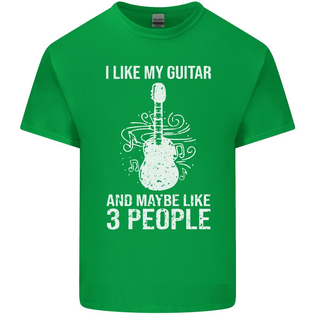 I Like My Guitar and 3 People Rock N Roll Unisexs Light Cotton TShirt